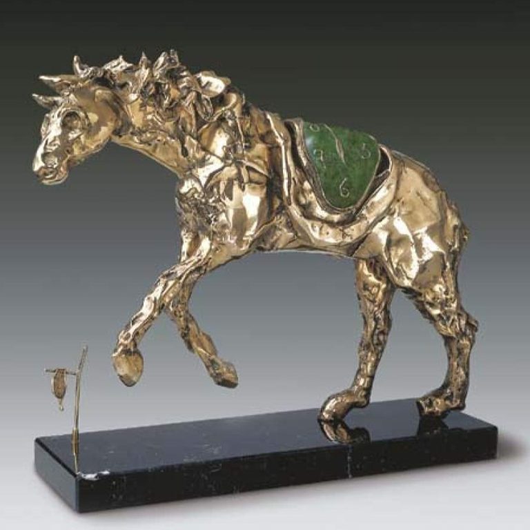 Salvador Dali "Horse Saddled with Time" Bronsskulptur KH Konst & Antik